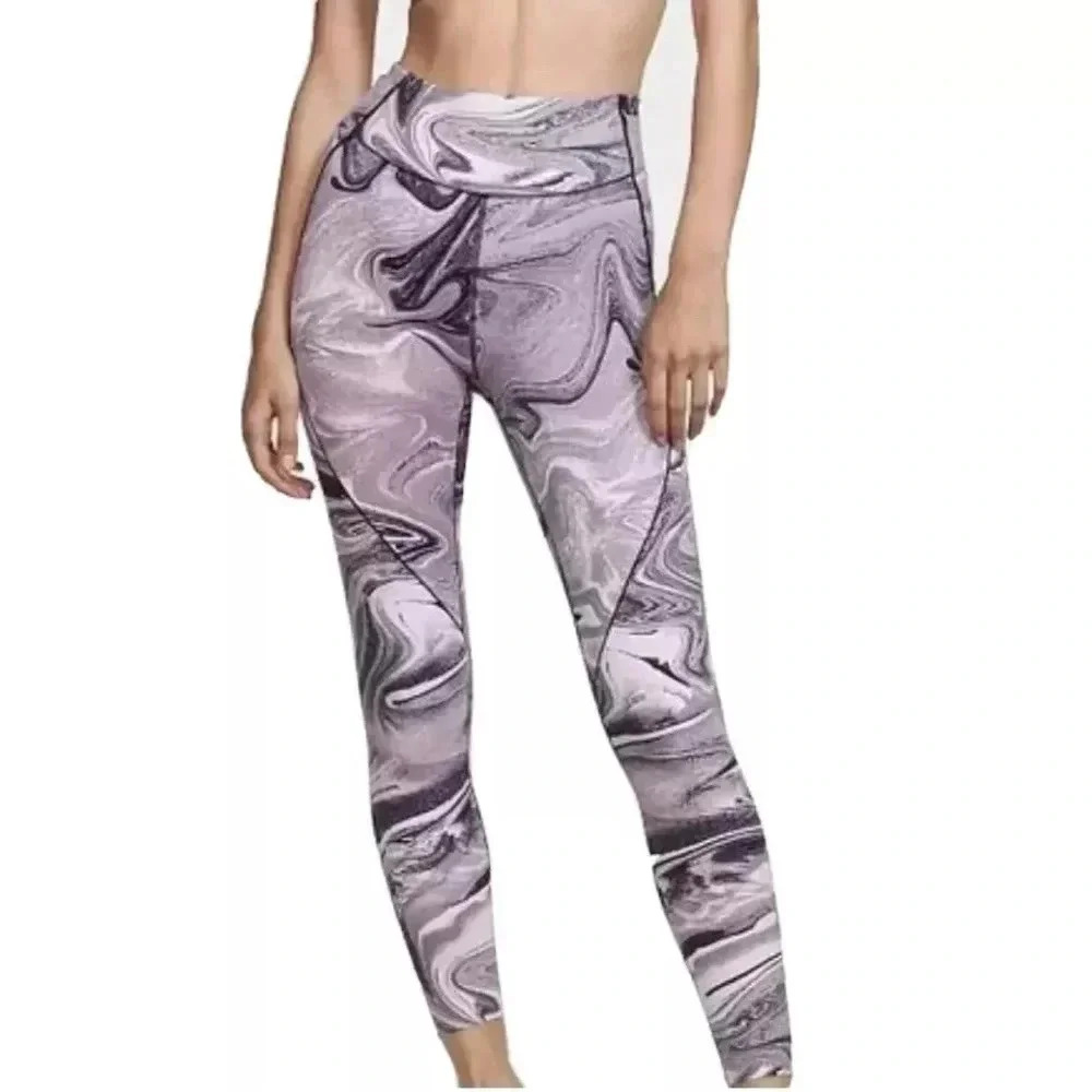 Victoria’s Secret High Rise Pocket Leggings Onyx Marble 7/8 Length NWOT - Picture 3 of 9